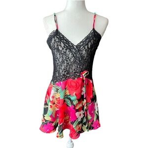 Vintage Victoria’s Secret Gold Label Sheer Lace Floral Slip Dress | Y2K Romantic